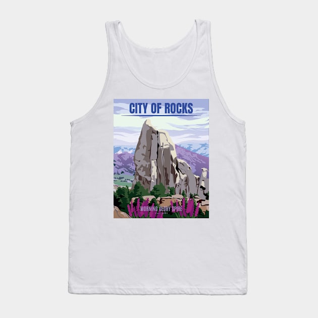 City of Rocks, Morning Glory Spire, Idaho Tank Top by Sue Cervenka